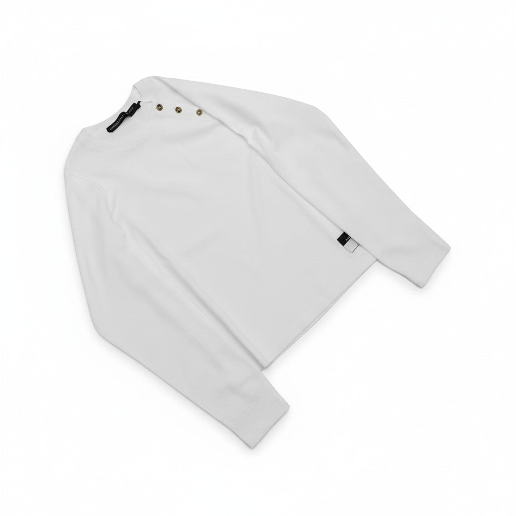 Camisa Gofre Vintage Blanca