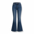 Jeans Acampanados Vintage con Bordado de Águila