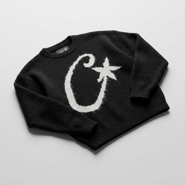 Sweater Knit Negro Shooting Star