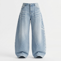 Jeans Wide Leg Letter Print